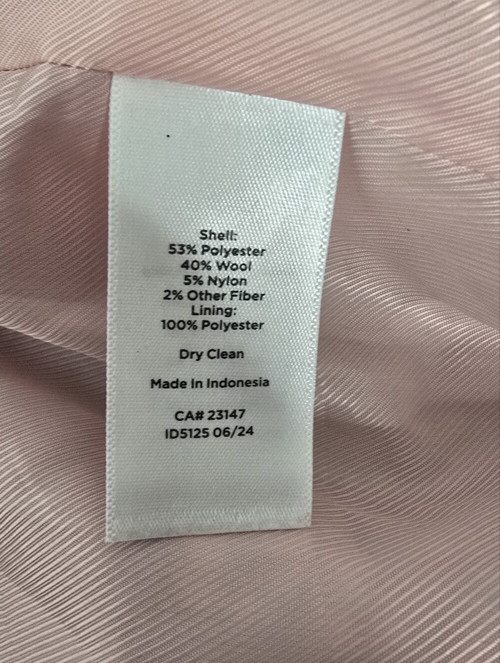 Talbots Confetti Pink Plaid Long Wool Blend Coat Jacket Size L Textured Tweed - Picture 15 of 15